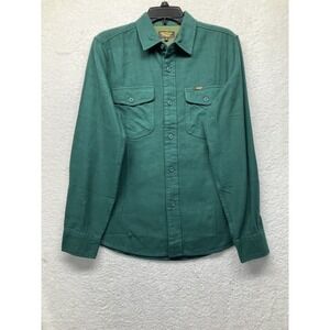Seager Co. Mens Size S Green Long Sleeve Button Up Flannel Shirt (S7)